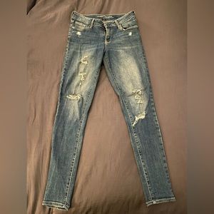 Old Navy skinny jeans, distressed, size 2 regular